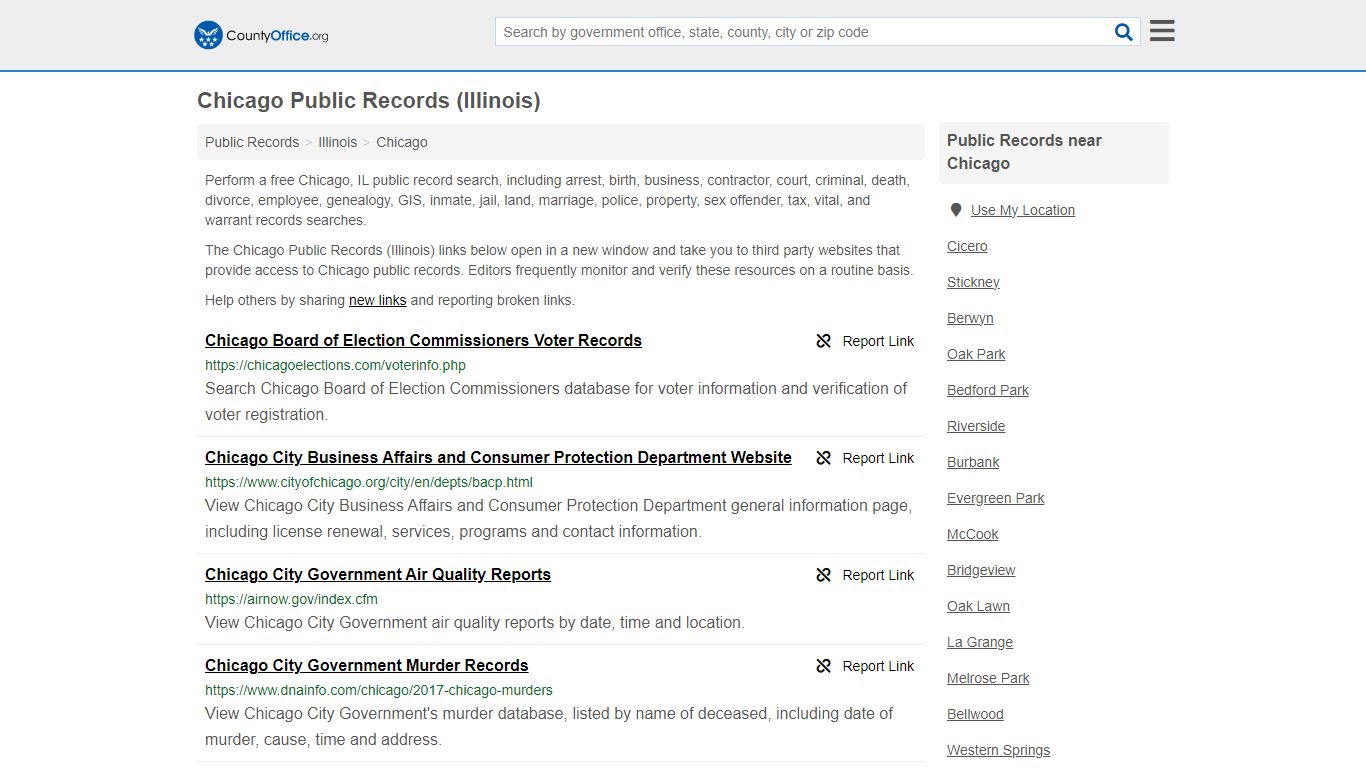 Public Records - Chicago, IL (Business, Criminal, GIS, Property & Vital ...